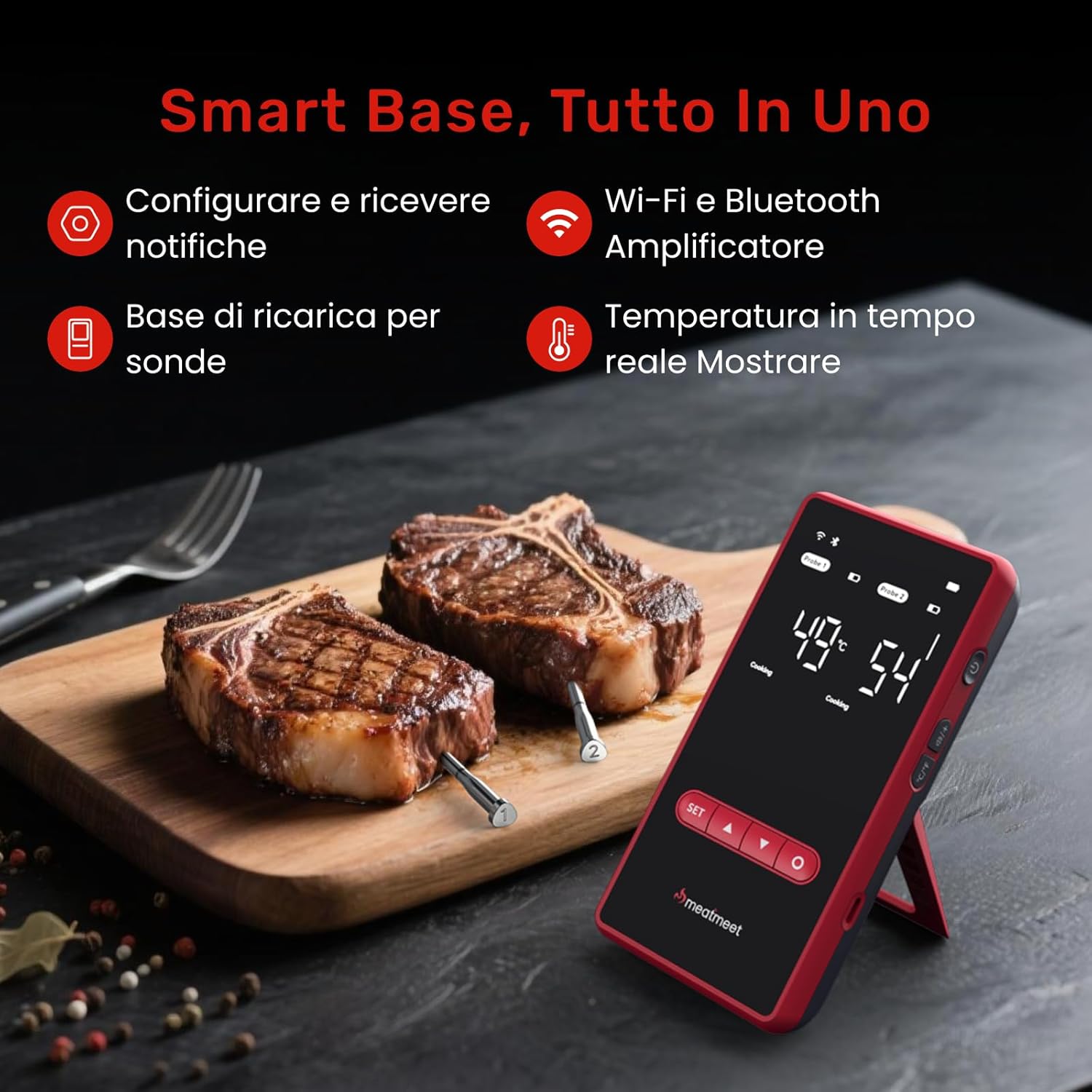 X Pro Termometro per Carne Wi-Fi e Bluetooth - immagine 2