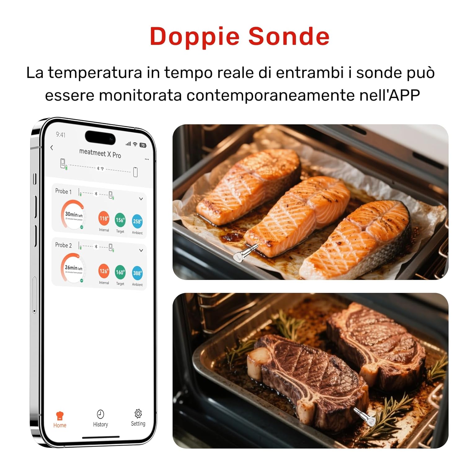 X Pro Termometro per Carne Wi-Fi e Bluetooth - immagine 4