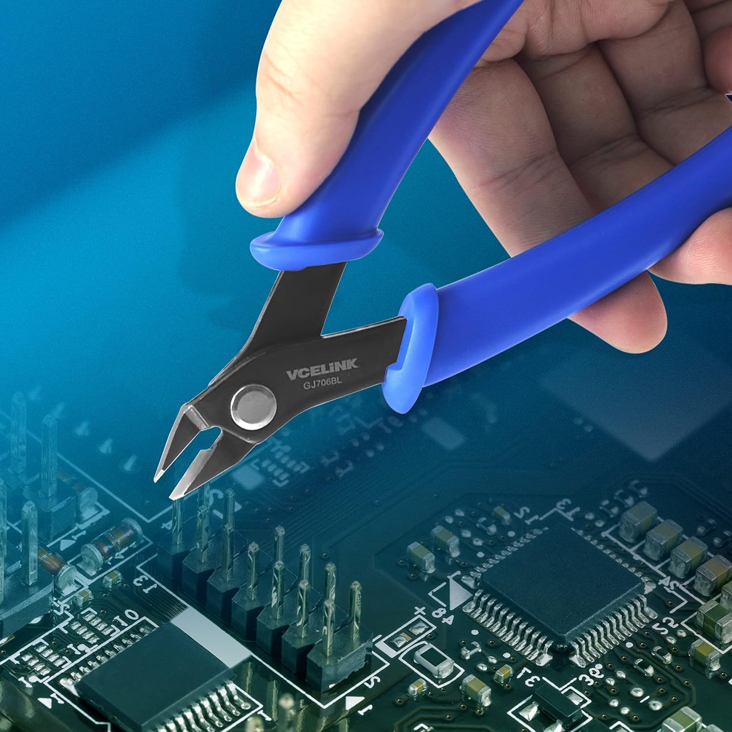 Vcelink Pinze Taglierine di Precisione, Blu - immagine 2