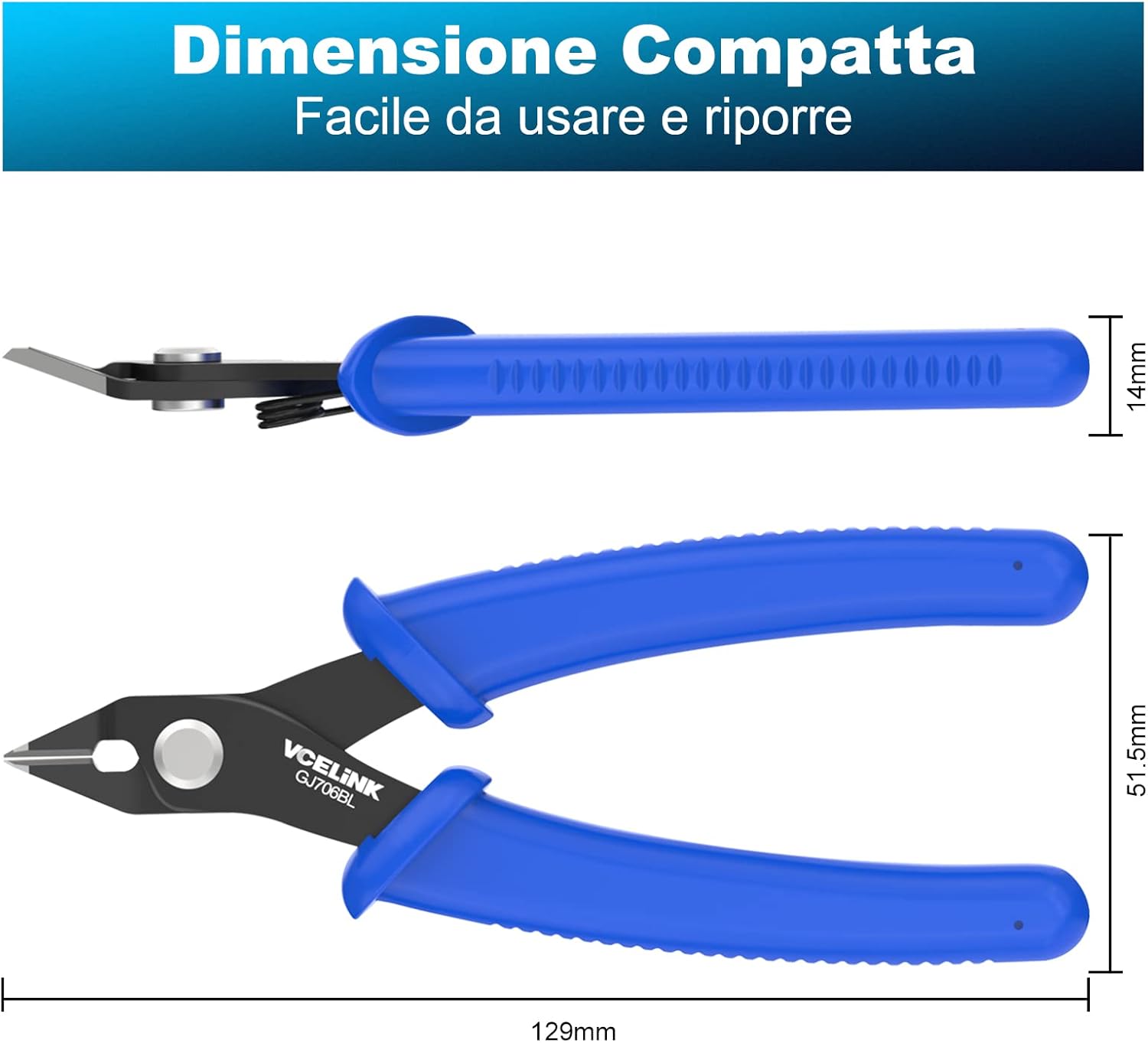 Vcelink Pinze Taglierine di Precisione, Blu - immagine 6