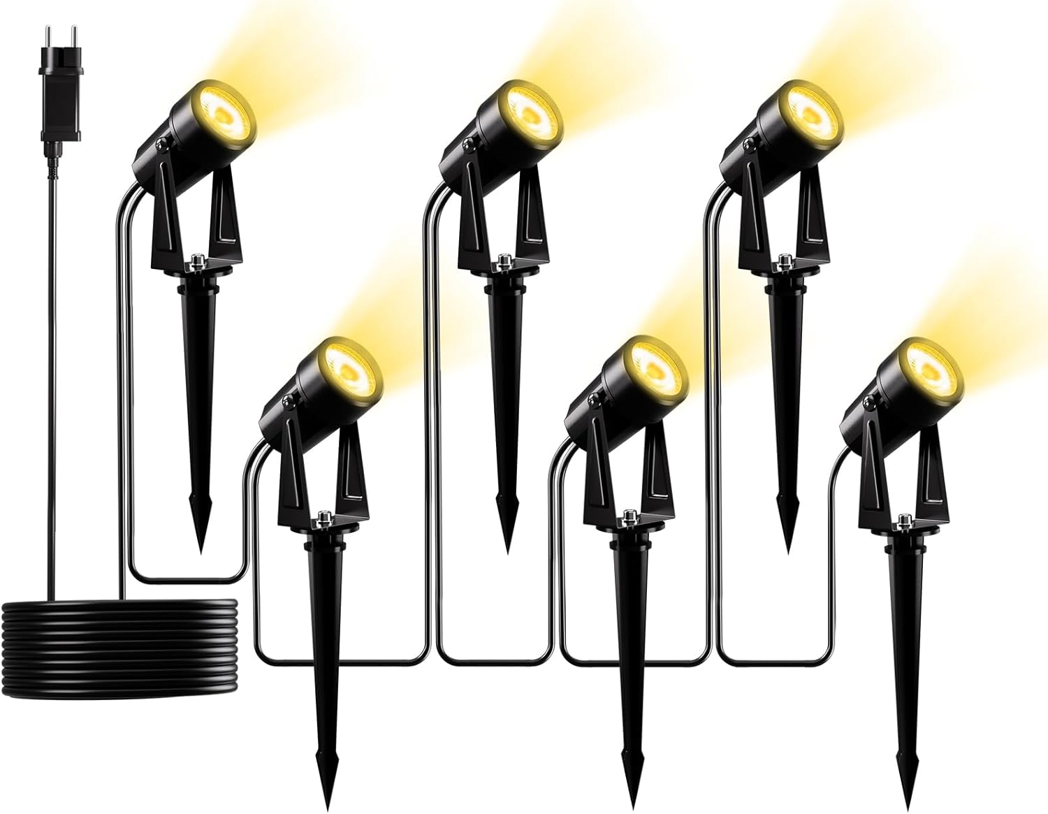 Yuusei Set 6 Luci da Giardino 20m Bianco Caldo 3000K - immagine 1