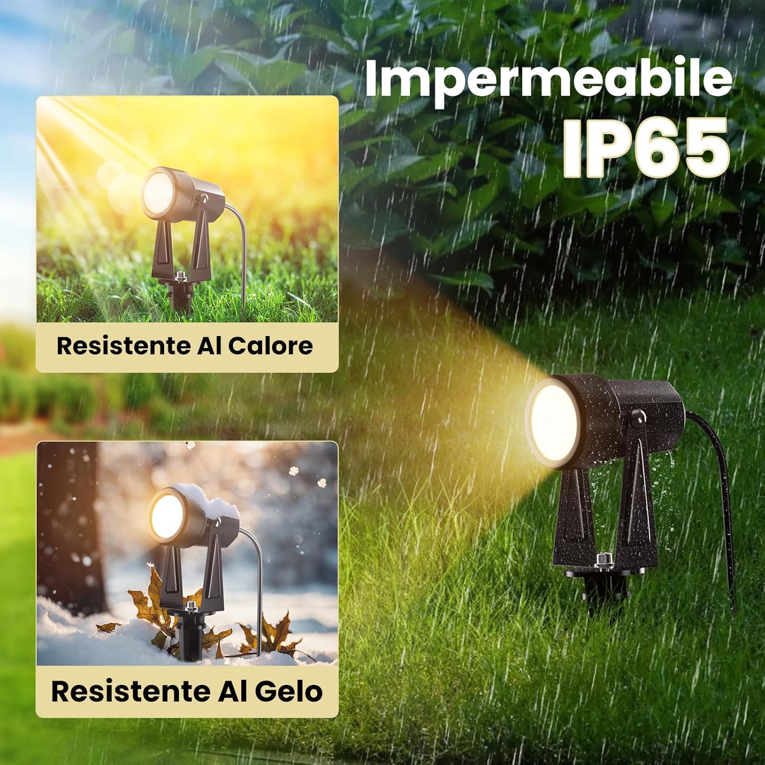 Yuusei Set 6 Luci da Giardino 20m Bianco Caldo 3000K - immagine 5