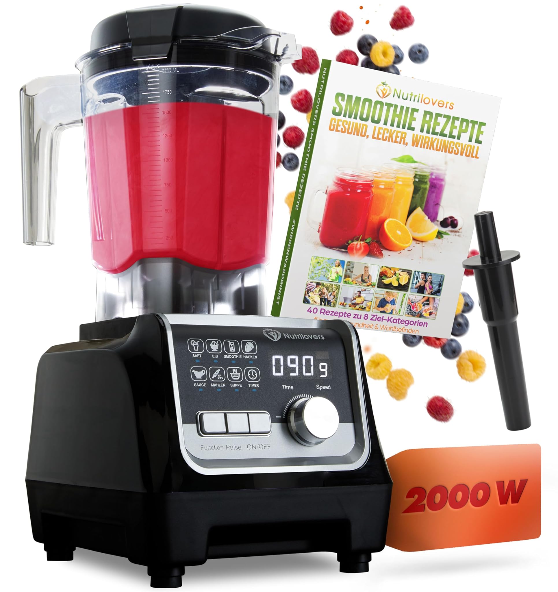 NUTRI-BLENDER MAX+ Frullatore Professionale 2000W 2L