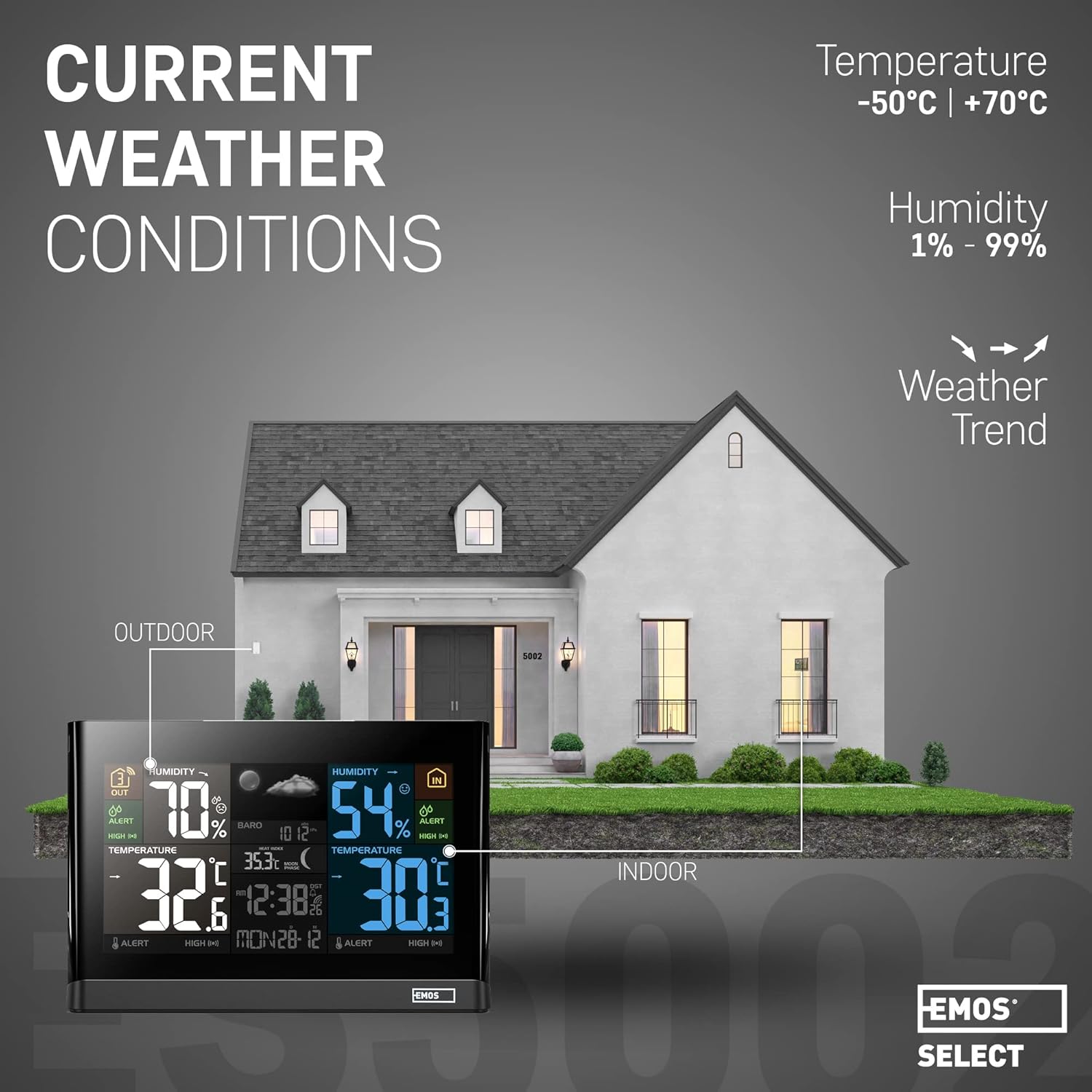 Emos Stazione Meteo Wireless con Display a Colori - immagine 3