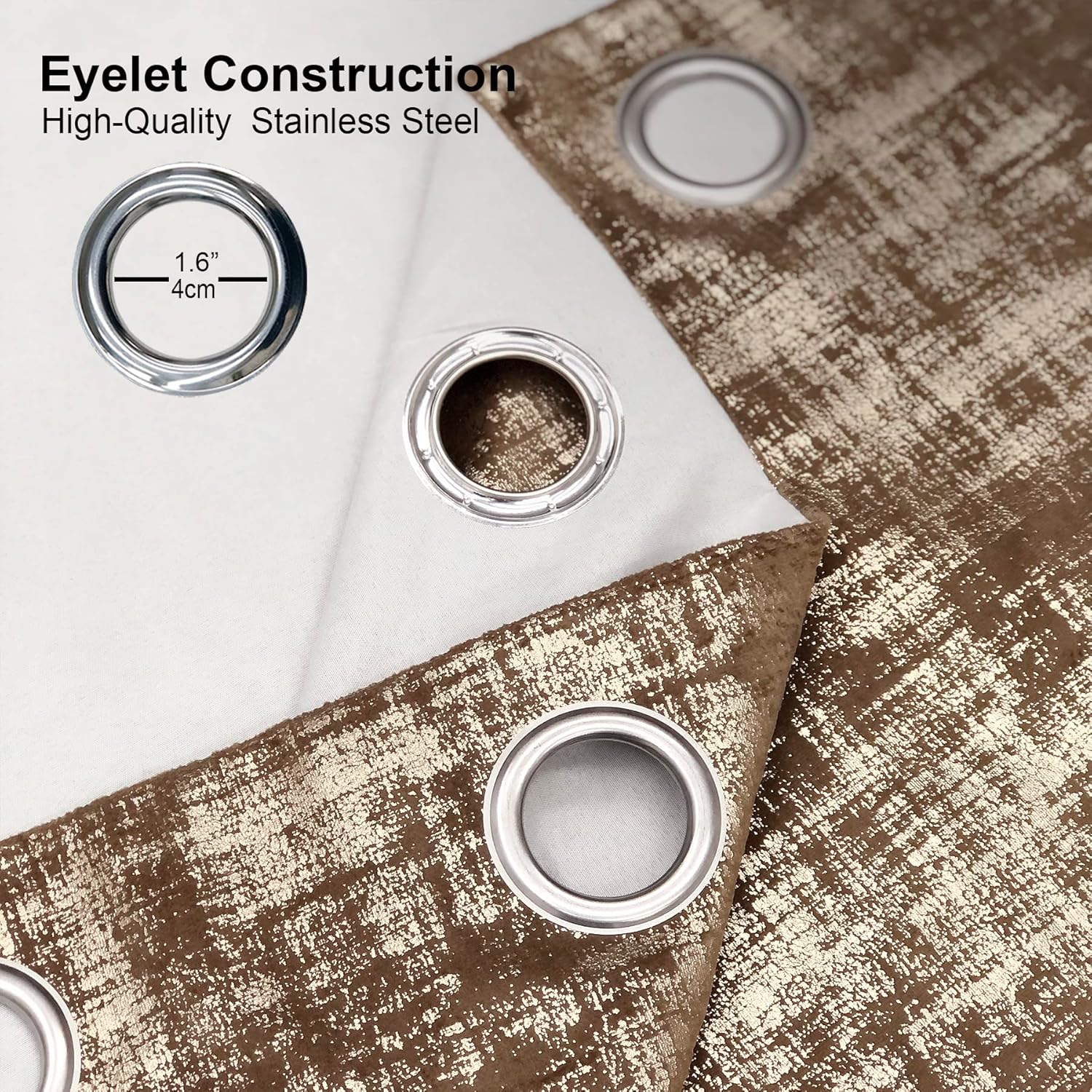 Always4u Tende Oscuranti Velluto Dorato 140x260 cm, Set 2 - immagine 5