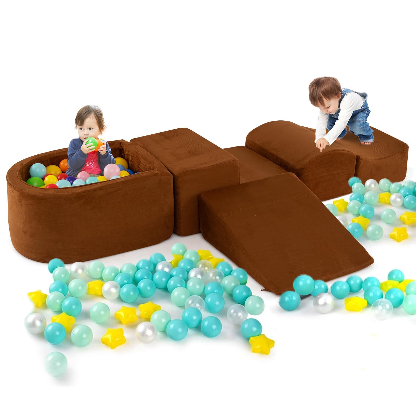 Fantask 5 Pezzi Mattoncini Giganti con Vasca per Palloni