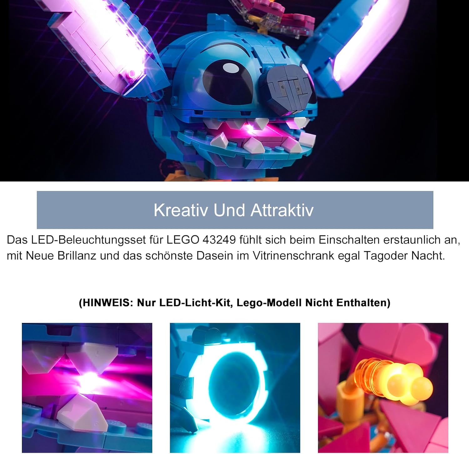 Set Luci LED Compatibile con Lego 43249 Stitch - immagine 3