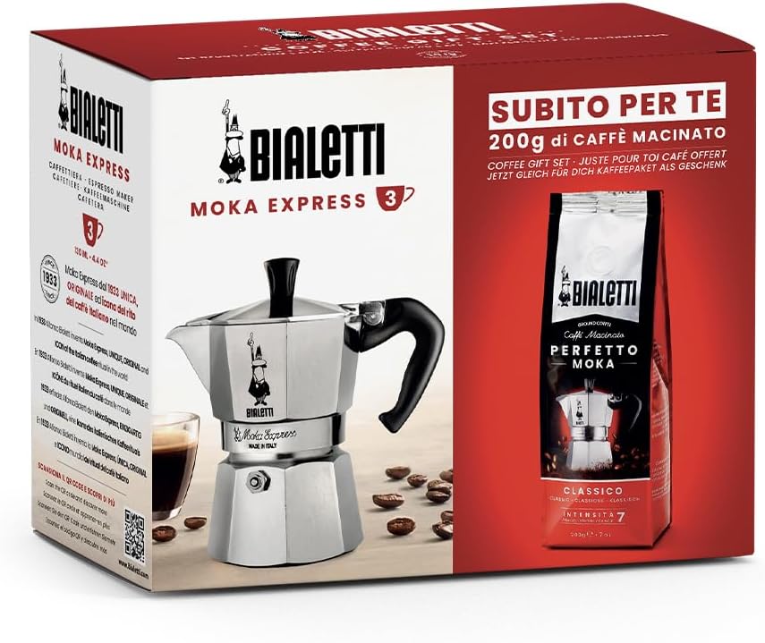 Bialetti Caffettiera Moka Express 3 Tazze, Alluminio - immagine 2