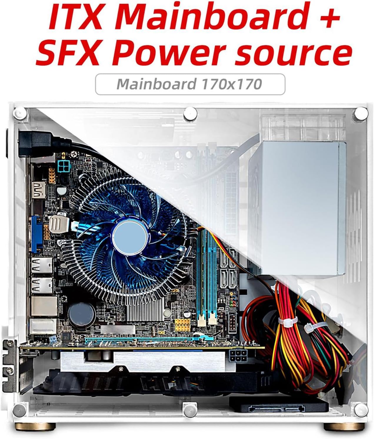 Custodia Mini ITX in Acrilico Trasparente - immagine 3