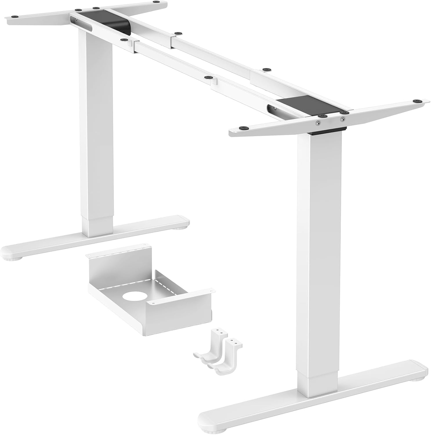 Ergear Telaio Scrivania Regolabile Elettrica 70-115 cm, Bianco