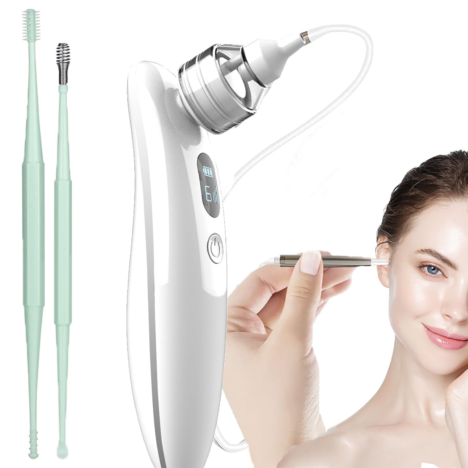 Aspiratore Auricolare Elettrico 6 Gear con LCD