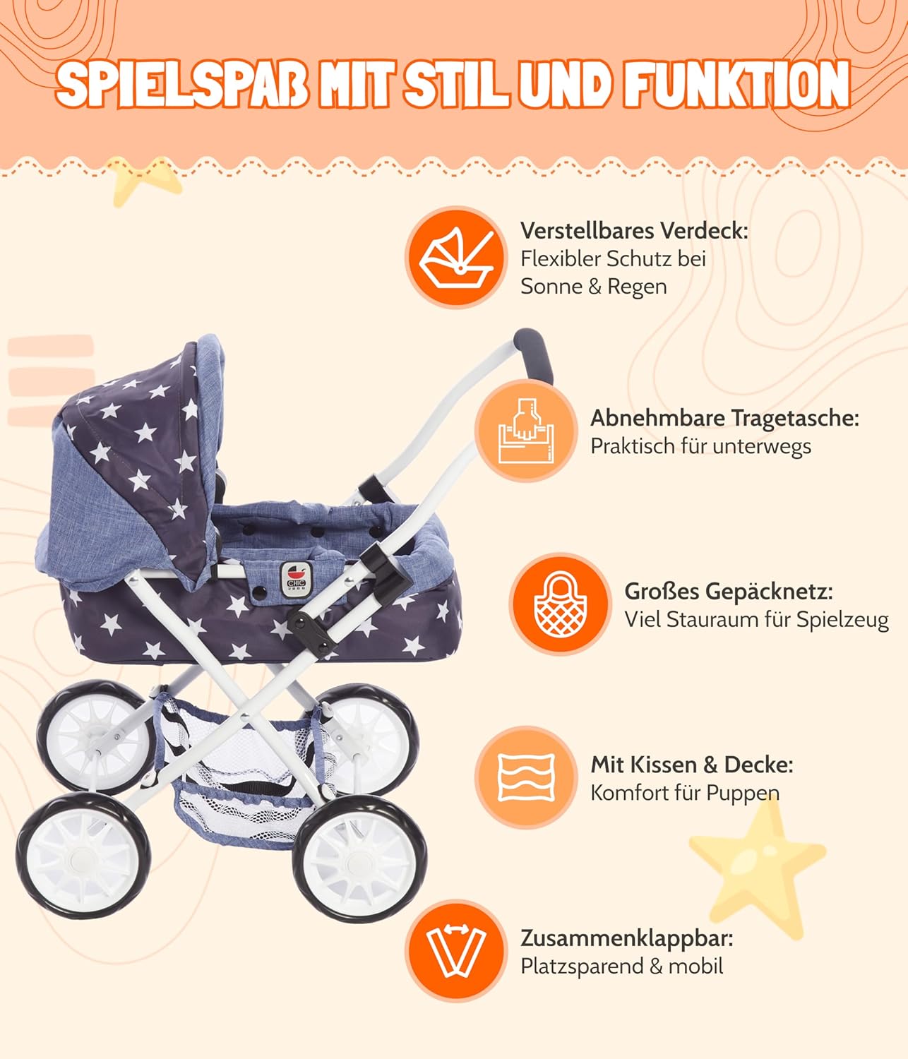 Bayer Chic 2000 - Passeggino per Bambole Smarty - immagine 3