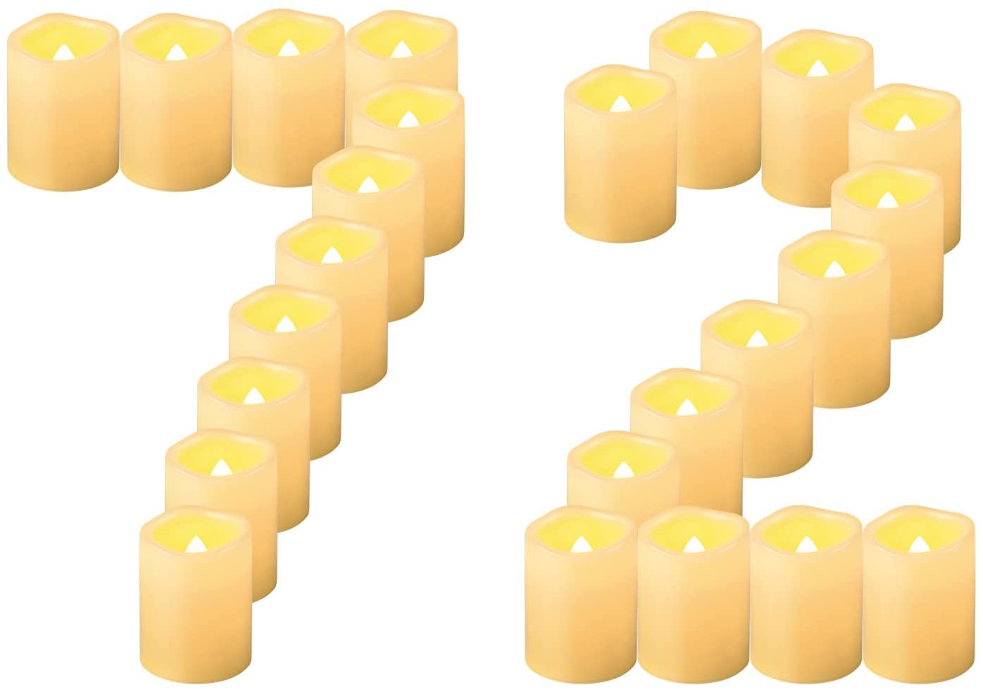 CANDLE IDEA Candele Votive a LED Senza Fiamma (72 pezzi)