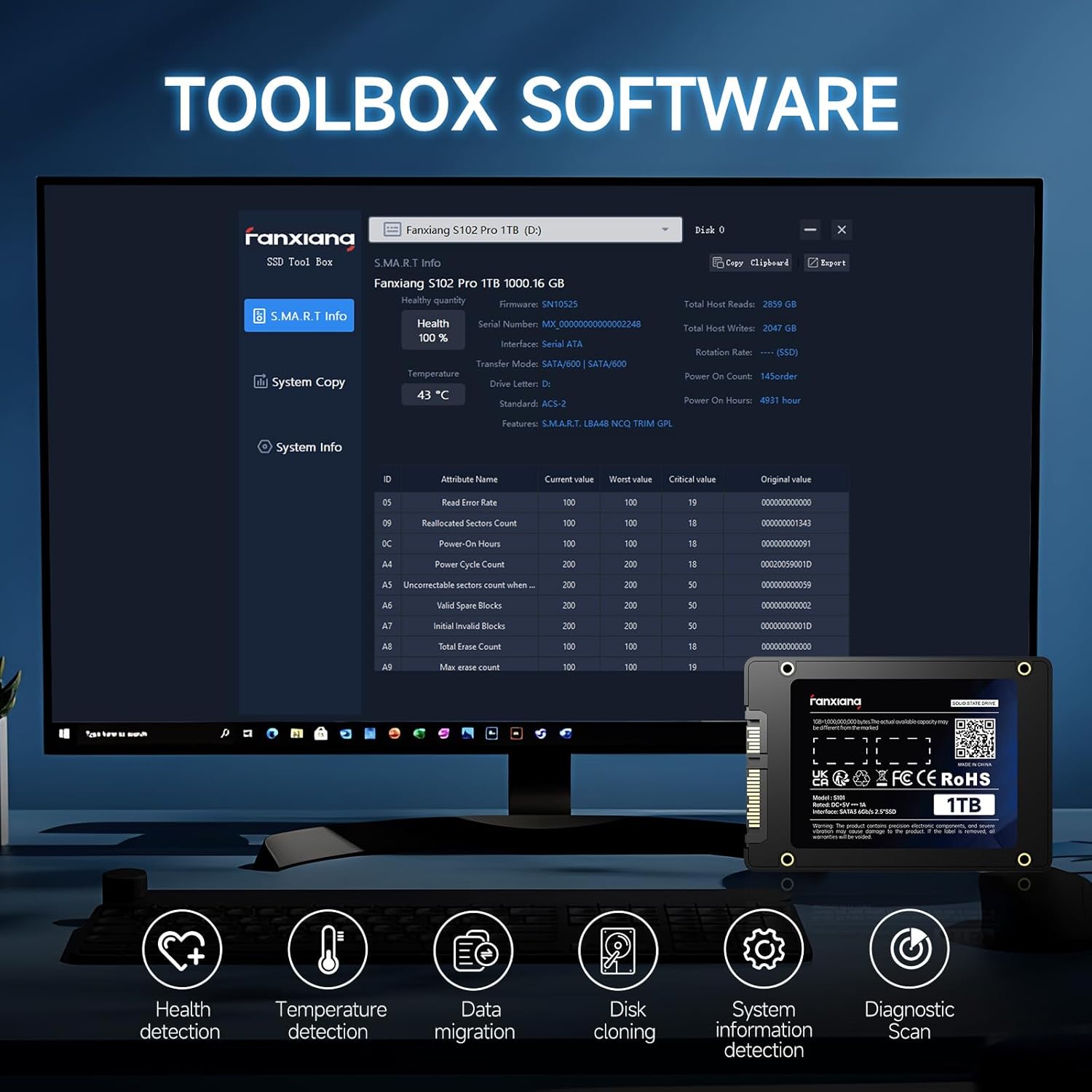 Fanxiang S101 4TB SSD Interno 2,5" SATA III - immagine 5