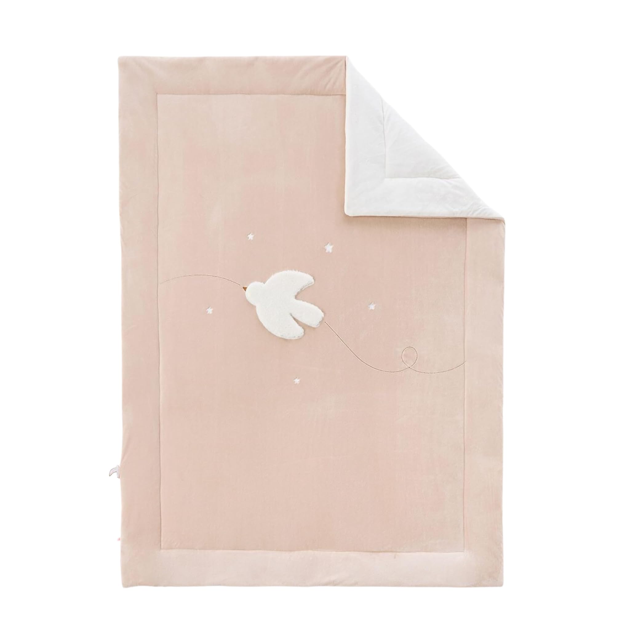 Noukie's - Coperta vellutata - Bali, Moka & Snow - Rosa - 100 x 140 cm