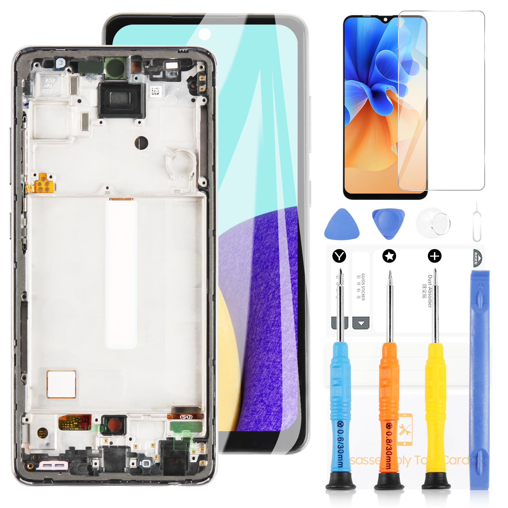 LADYSON Schermo OLED LCD per Samsung Galaxy A52 4G