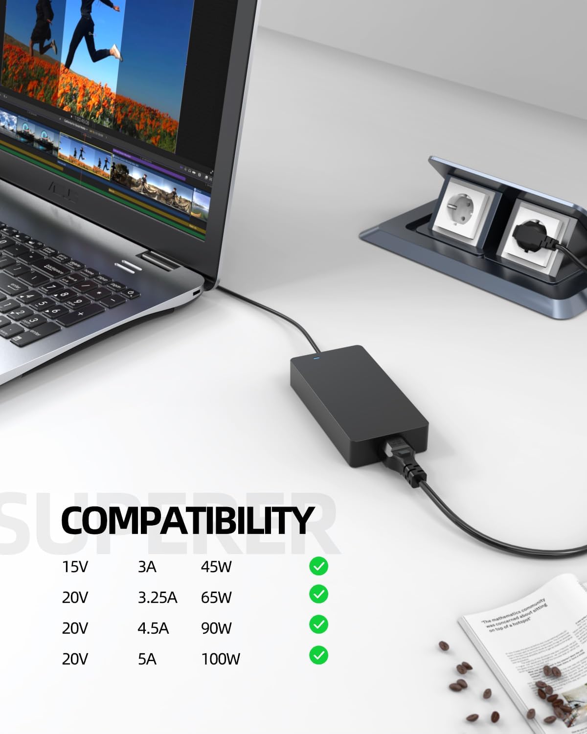 Caricatore Type-C 100W per MSI Prestige e Summit - immagine 4