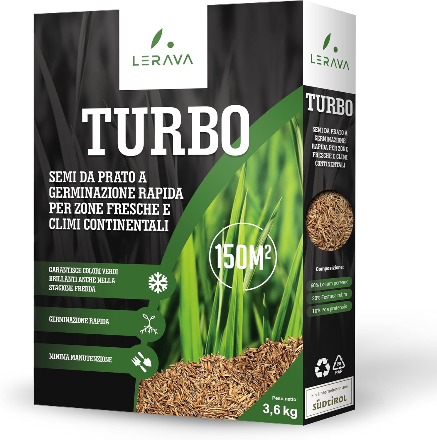 Lerava® TURBO Semi Prato Resistente 150m² - immagine 1