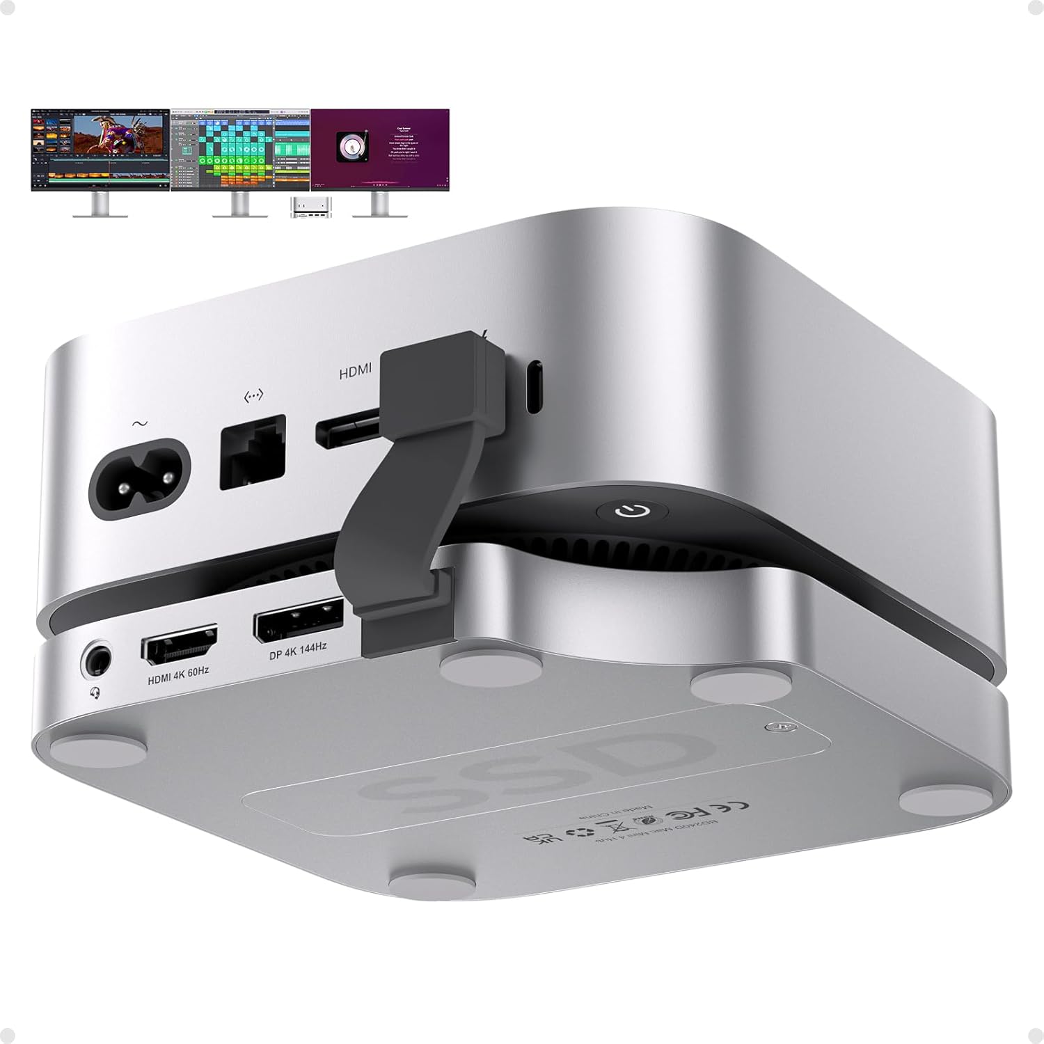 Mac mini M4 Dock & Stand con 2 Monitor DP 4K - immagine 1