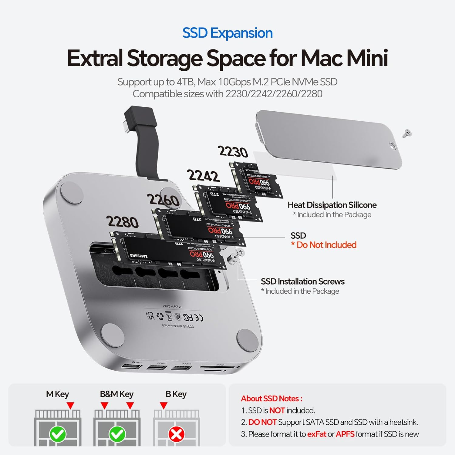 Mac mini M4 Dock & Stand con 2 Monitor DP 4K - immagine 4