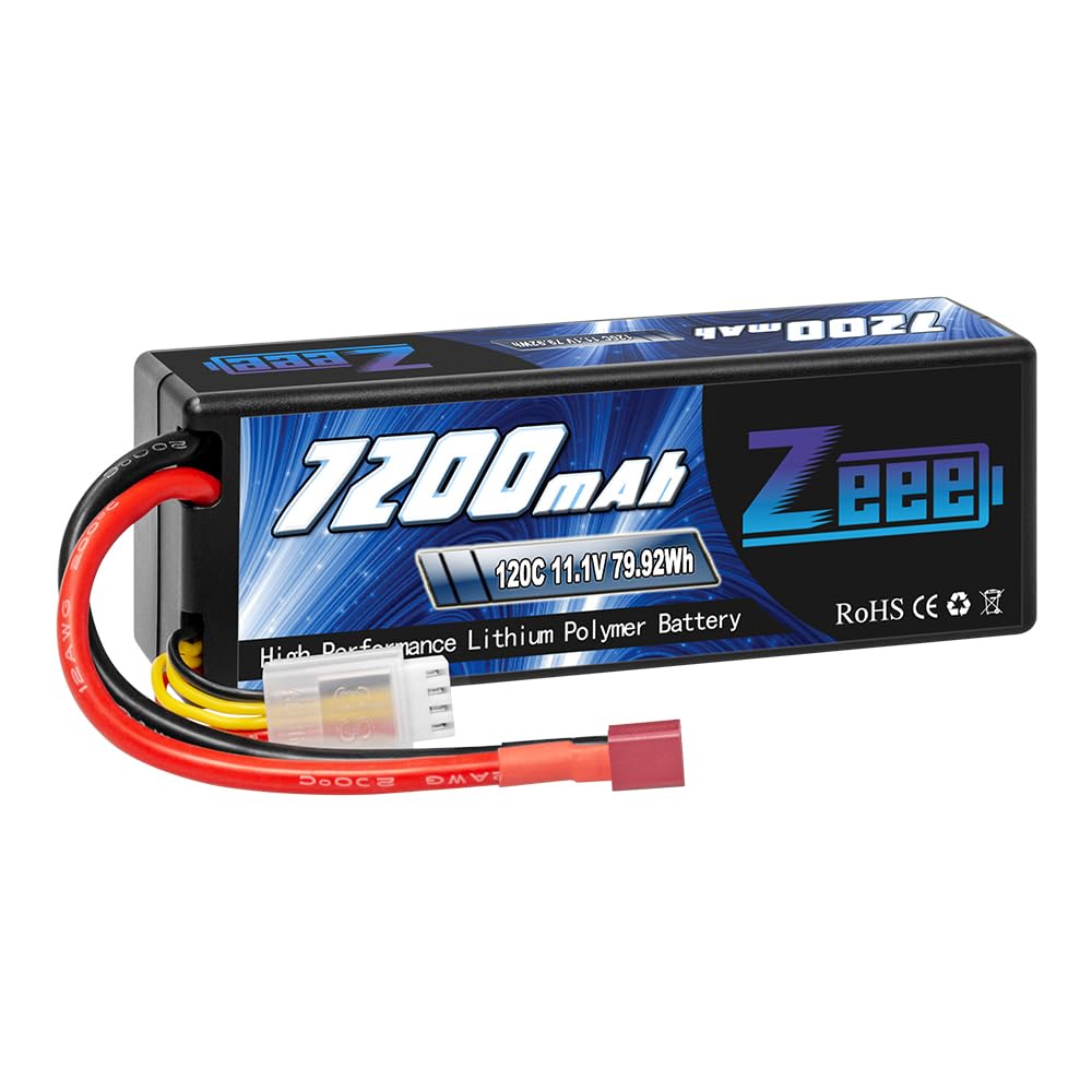 Zeee 3S Lipo Batteria 11.1V 120C 7200mAh con Deans T Plug