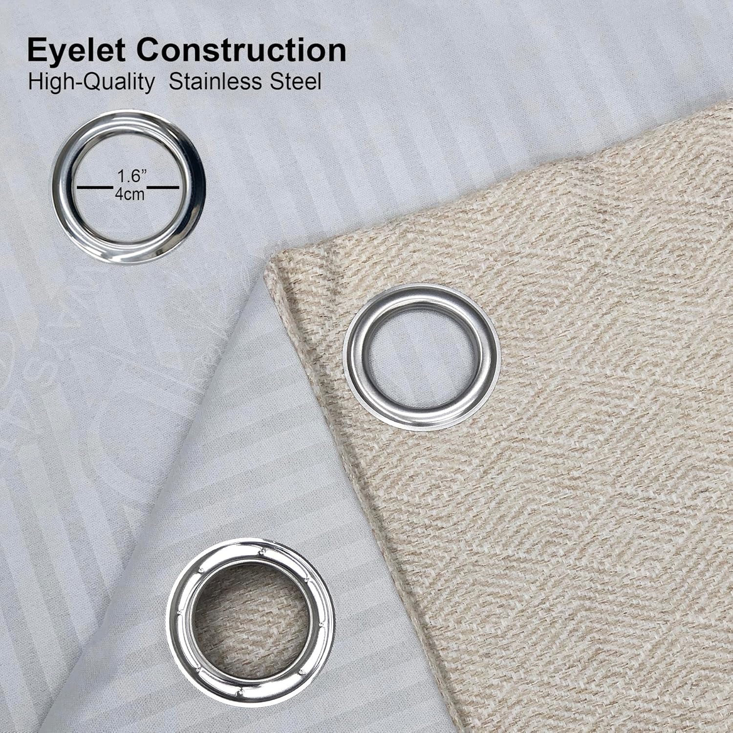 Always4u Tende Oscuranti 100% Imitazione Lana, Beige - immagine 3