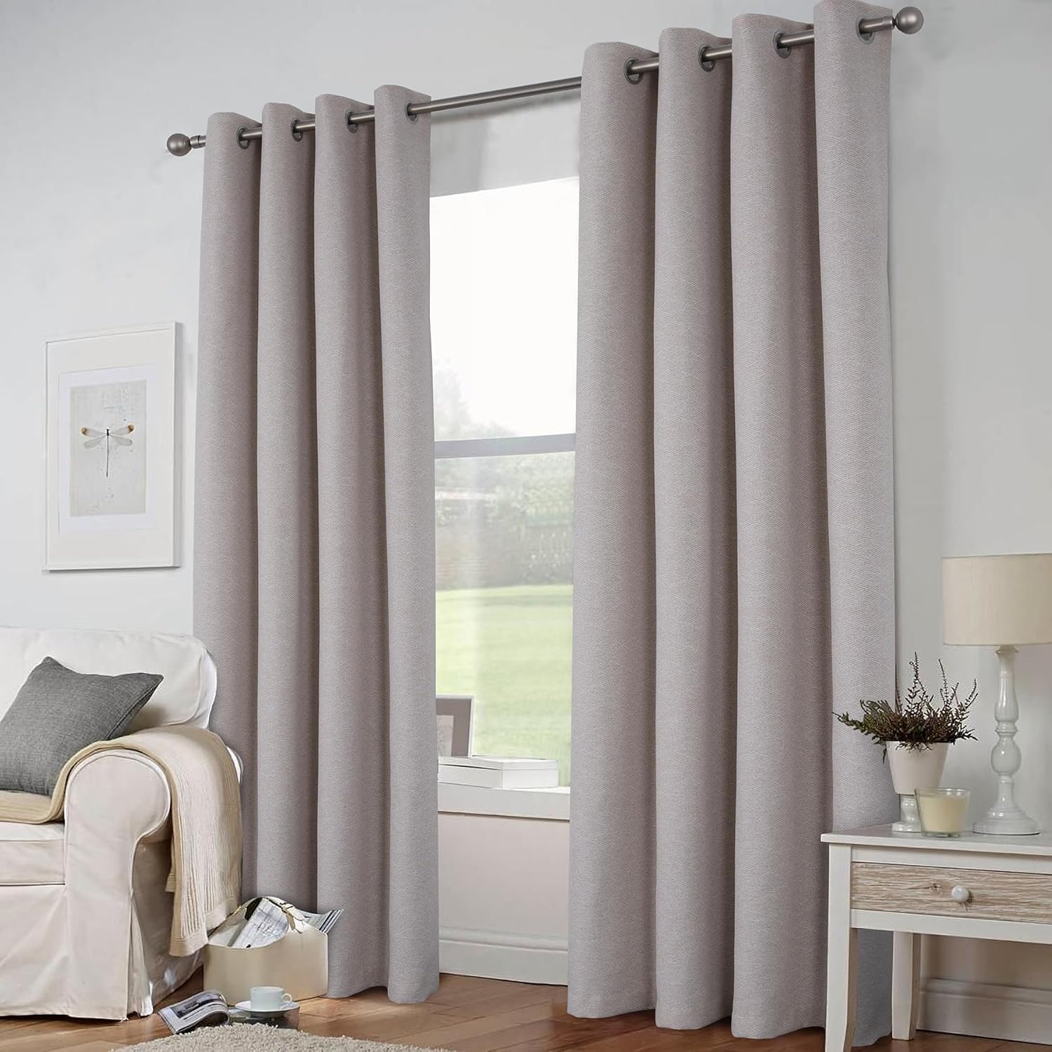 Always4u Tende Oscuranti 100% Imitazione Lana, Beige - immagine 6