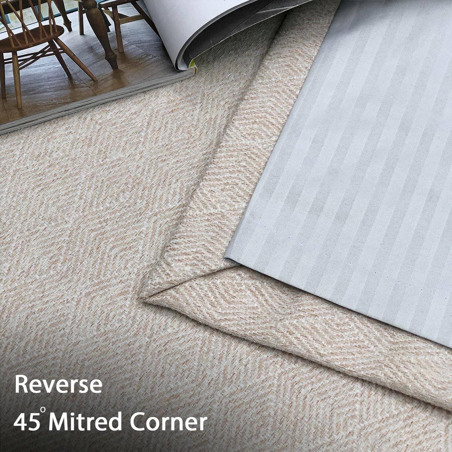 Always4u Tende Oscuranti 100% Imitazione Lana, Beige - immagine 7