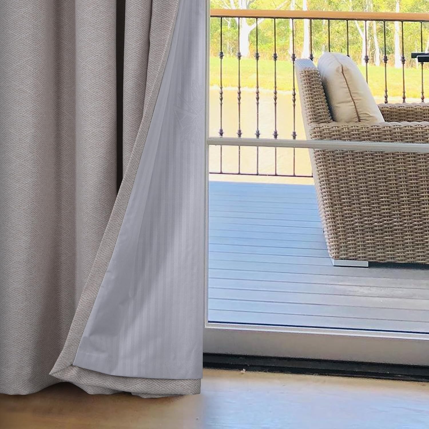 Always4u Tende Oscuranti 100% Imitazione Lana, Beige - immagine 8