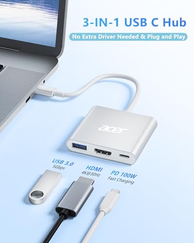Acer Adattatore USB C HDMI 4K con PD 100W - immagine 2