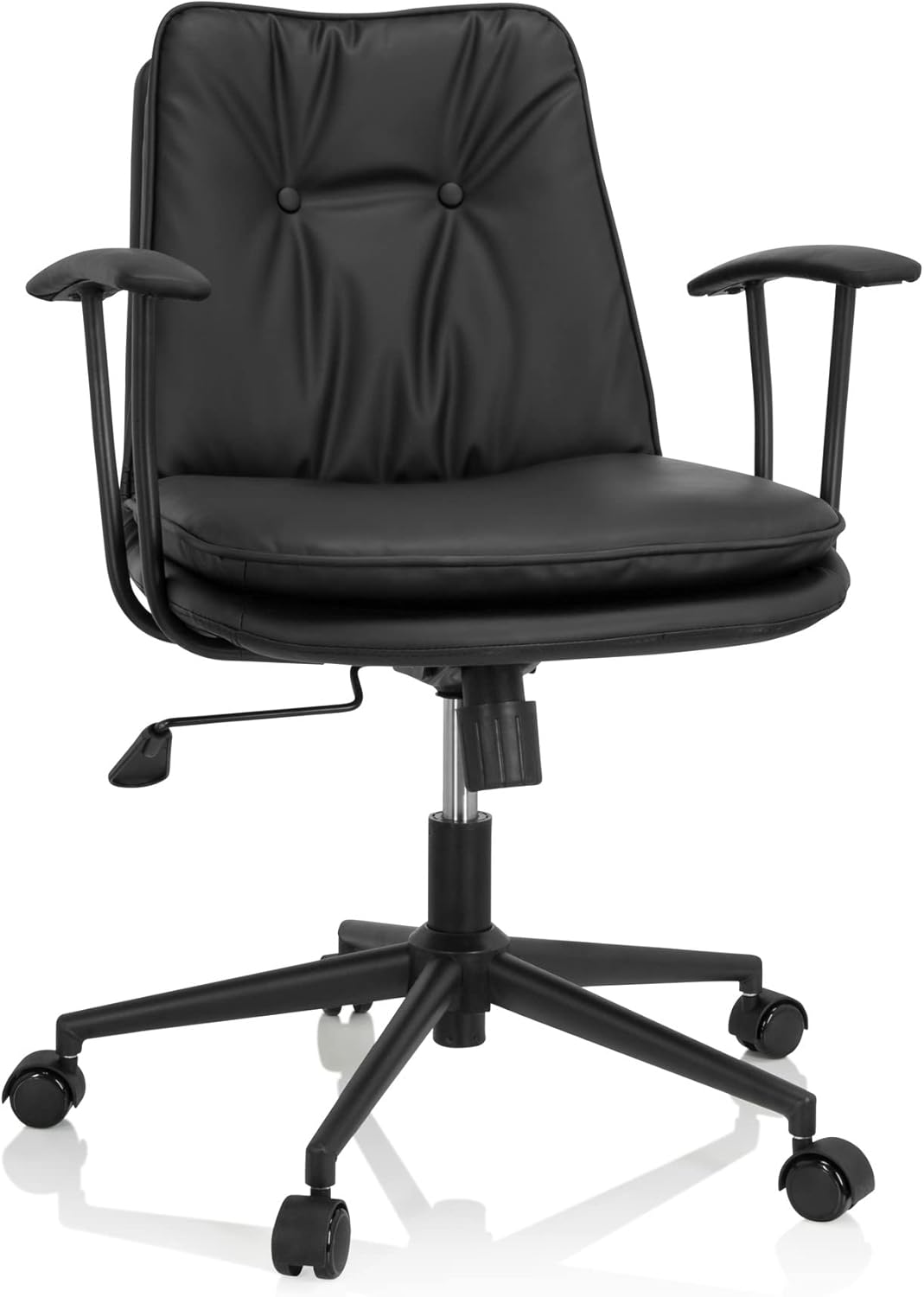 Hjh Office 719222 Sedia Ufficio SMALLO Girevole Nera