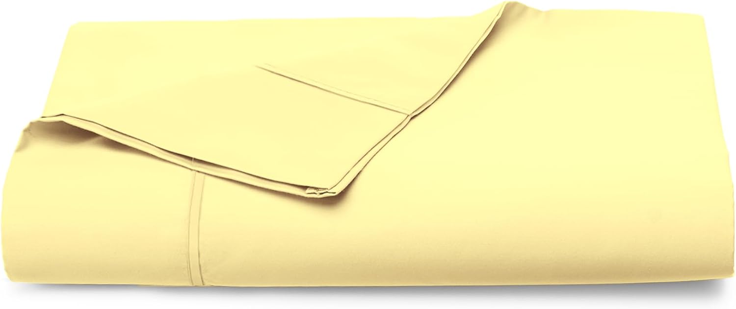 Pizuna Lenzuolo sopra Matrimoniale Cotone 240x200 cm Giallo