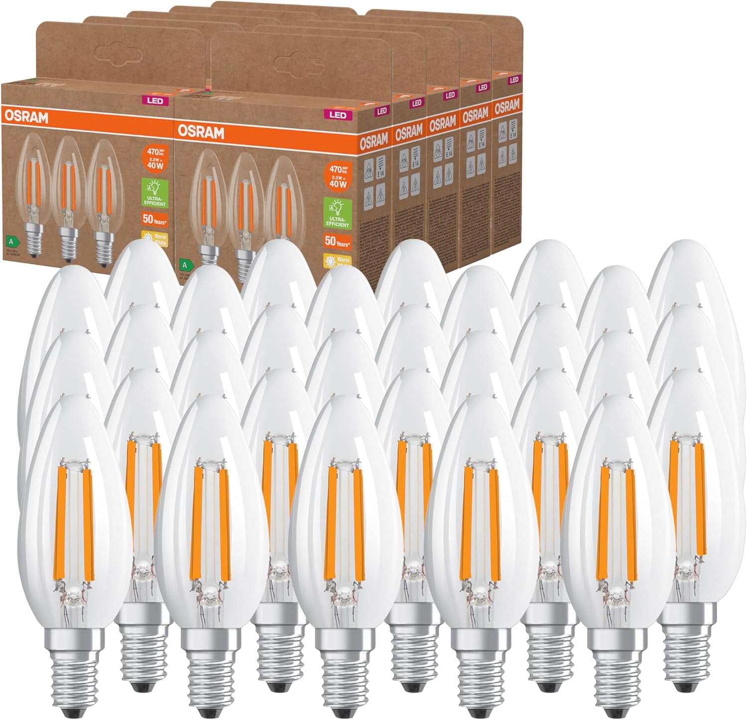 Osram Lampade LED Classe A, 30 Pezzi E14 - immagine 1