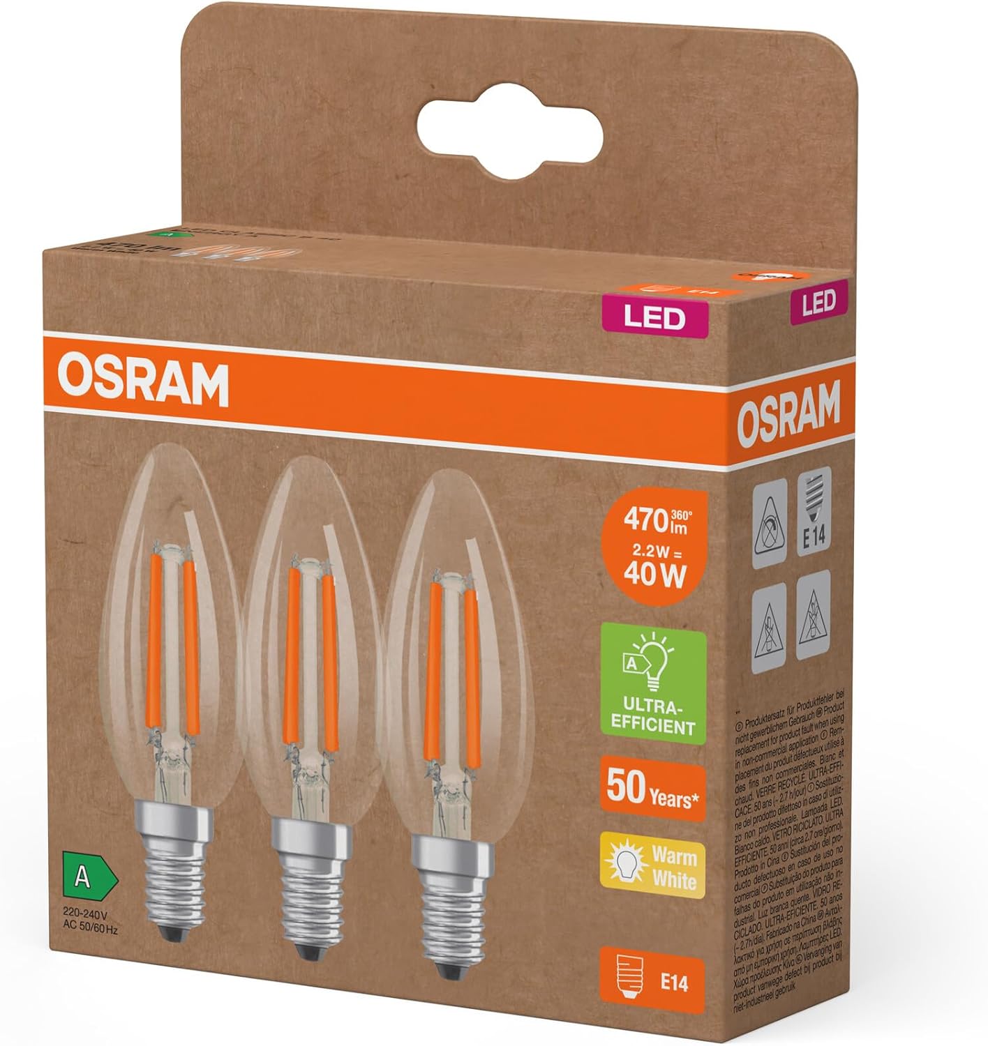 Osram Lampade LED Classe A, 30 Pezzi E14 - immagine 4