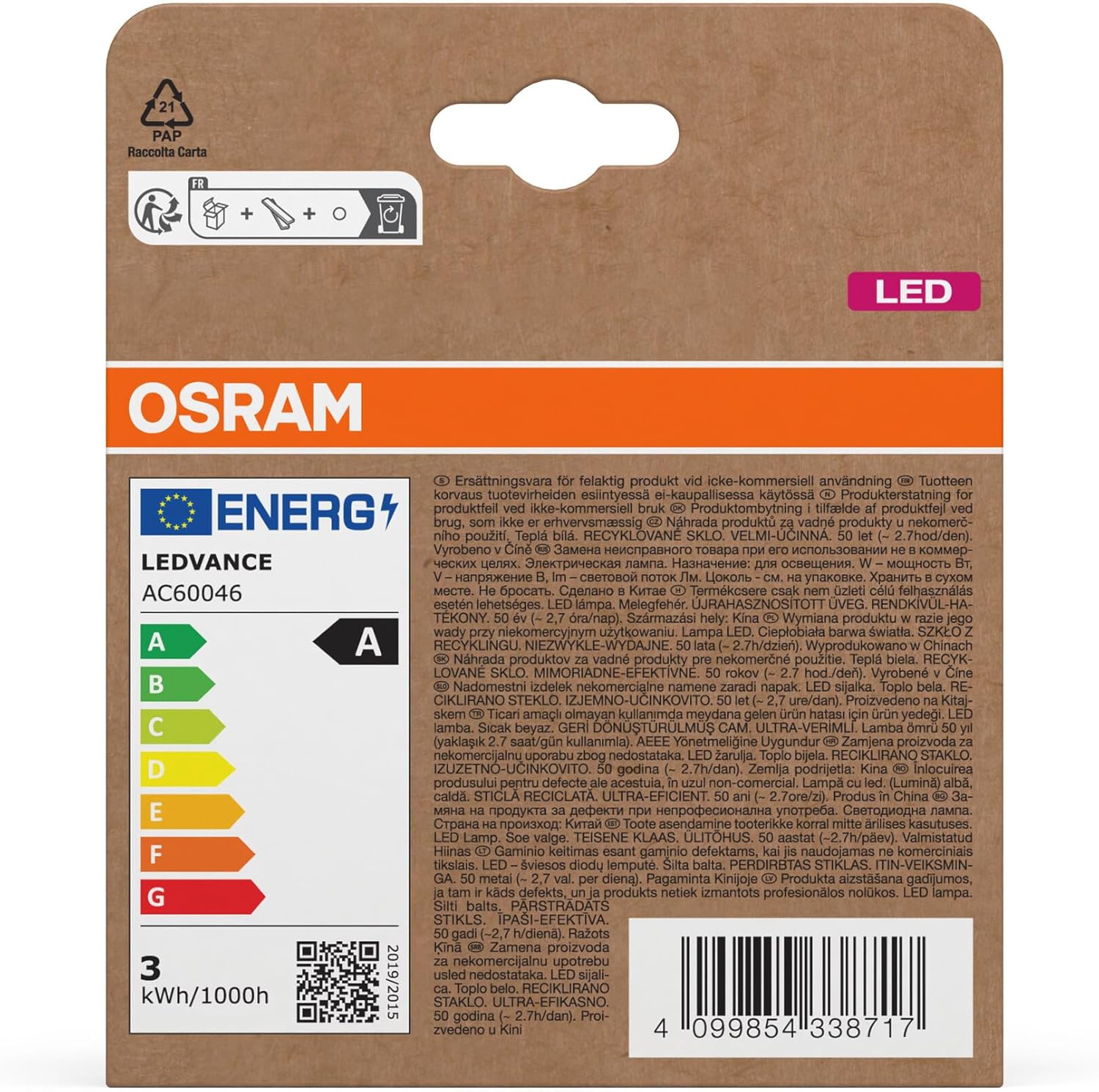 Osram Lampade LED Classe A, 30 Pezzi E14 - immagine 5