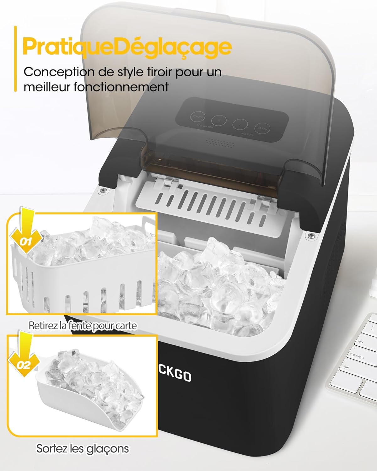 Macchina Ghiaccio Smart con Wi-Fi e Autopulente - immagine 6