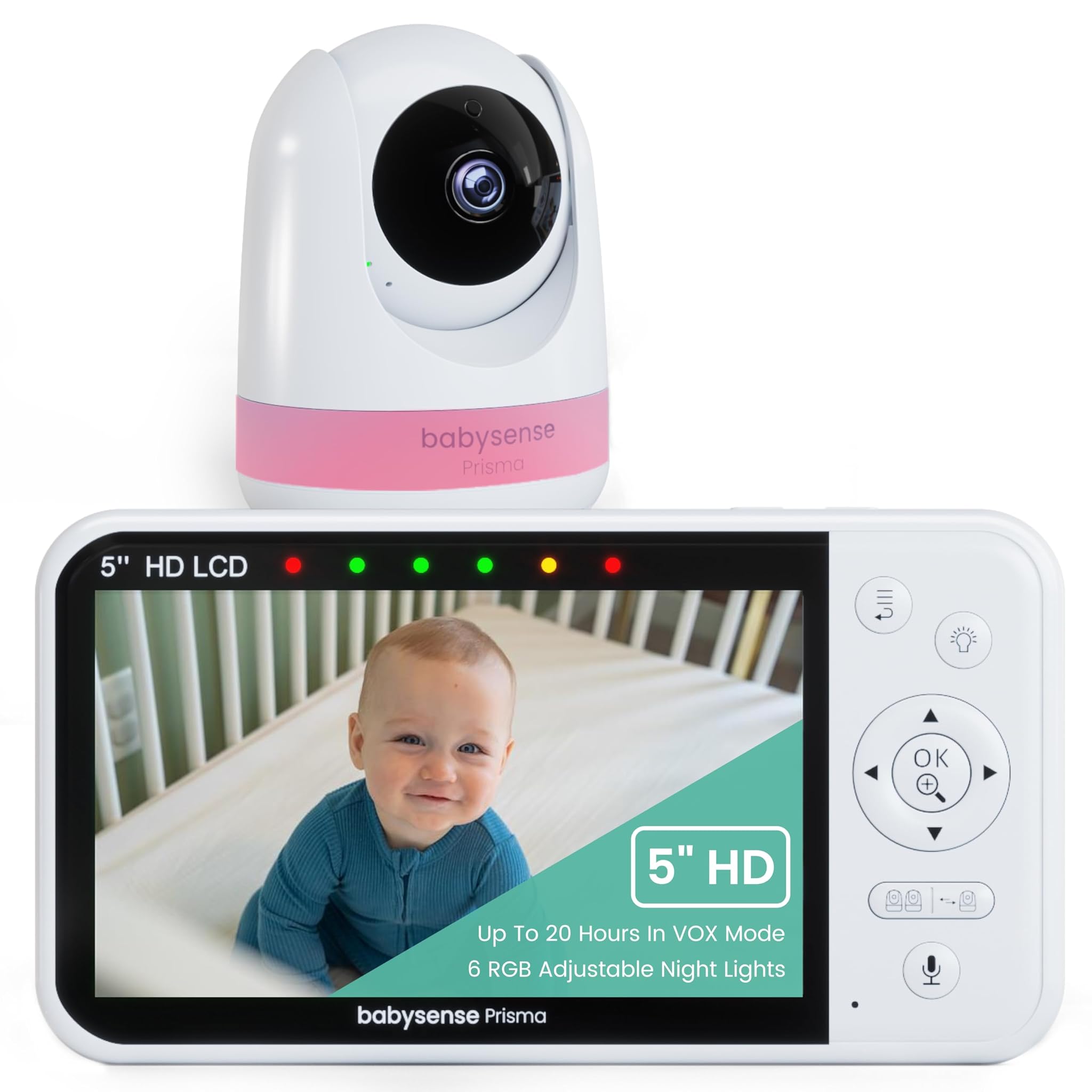 Babysense Prisma Babyphone con Fotocamera 5" HD