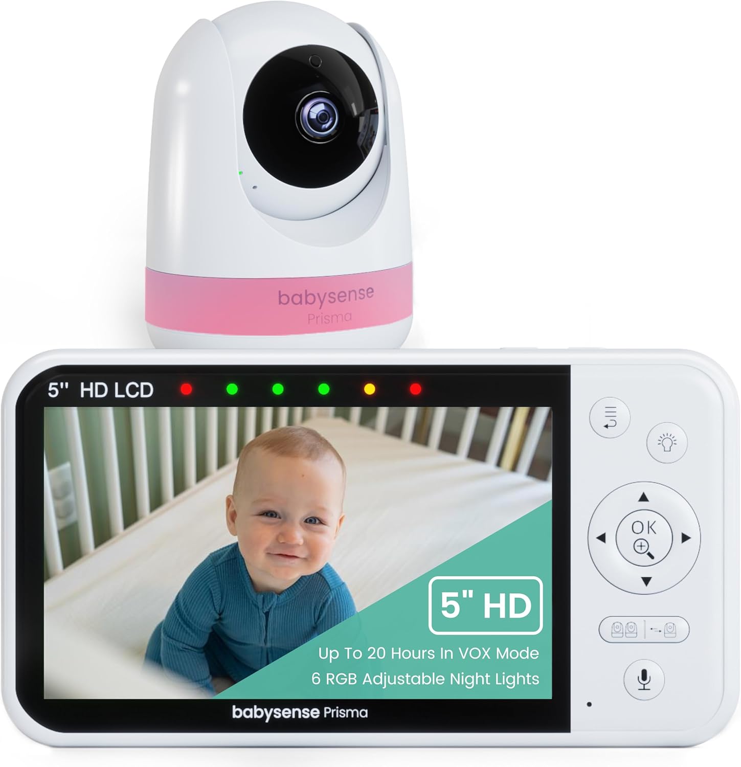 Babysense Prisma Babyphone con Fotocamera 5" HD - immagine 1