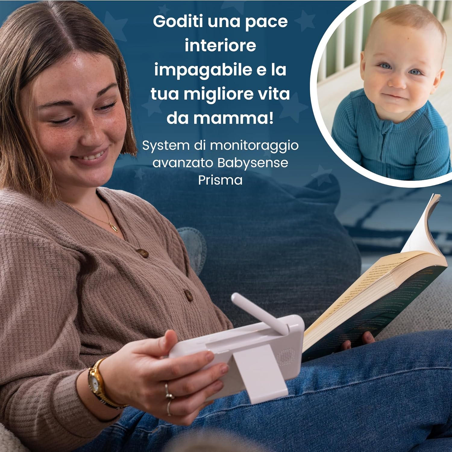 Babysense Prisma Babyphone con Fotocamera 5" HD - immagine 2