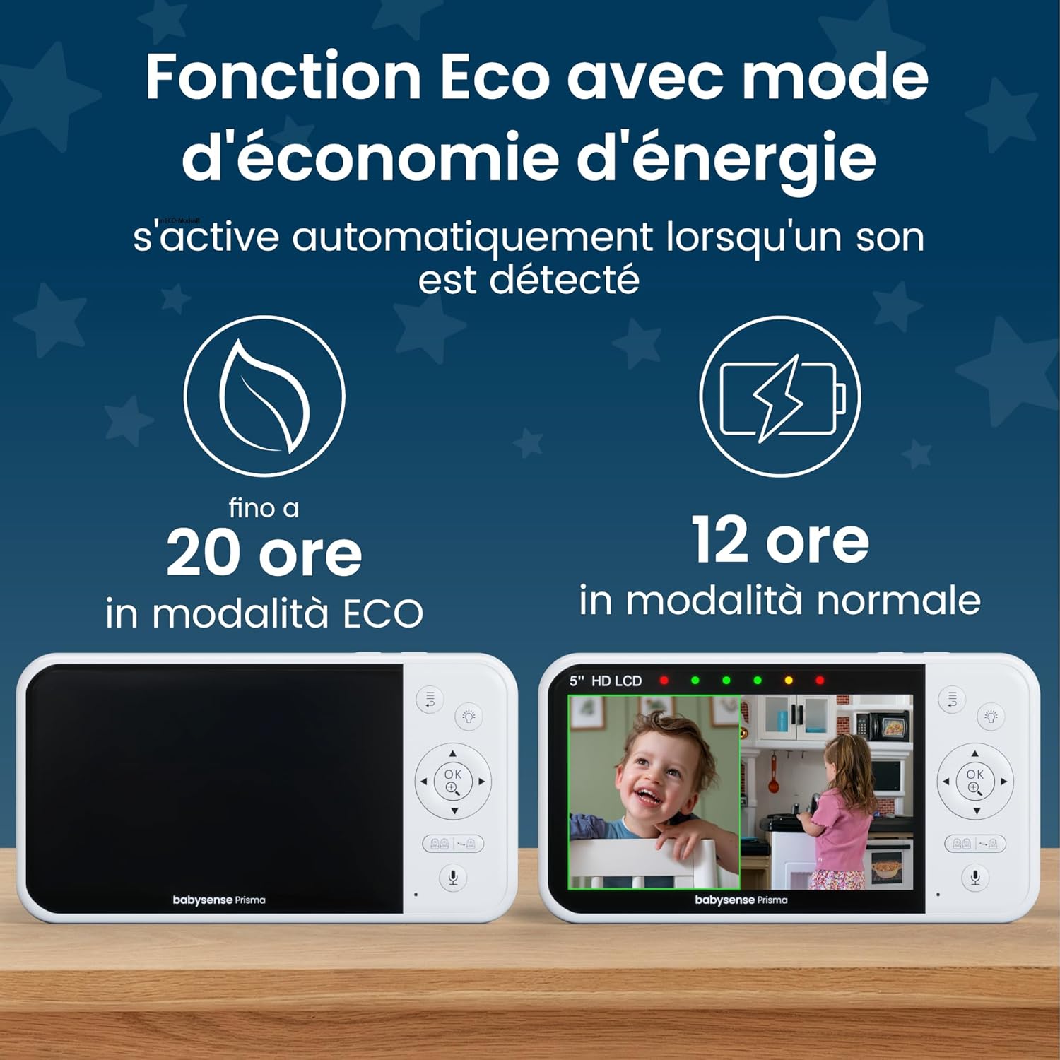 Babysense Prisma Babyphone con Fotocamera 5" HD - immagine 6