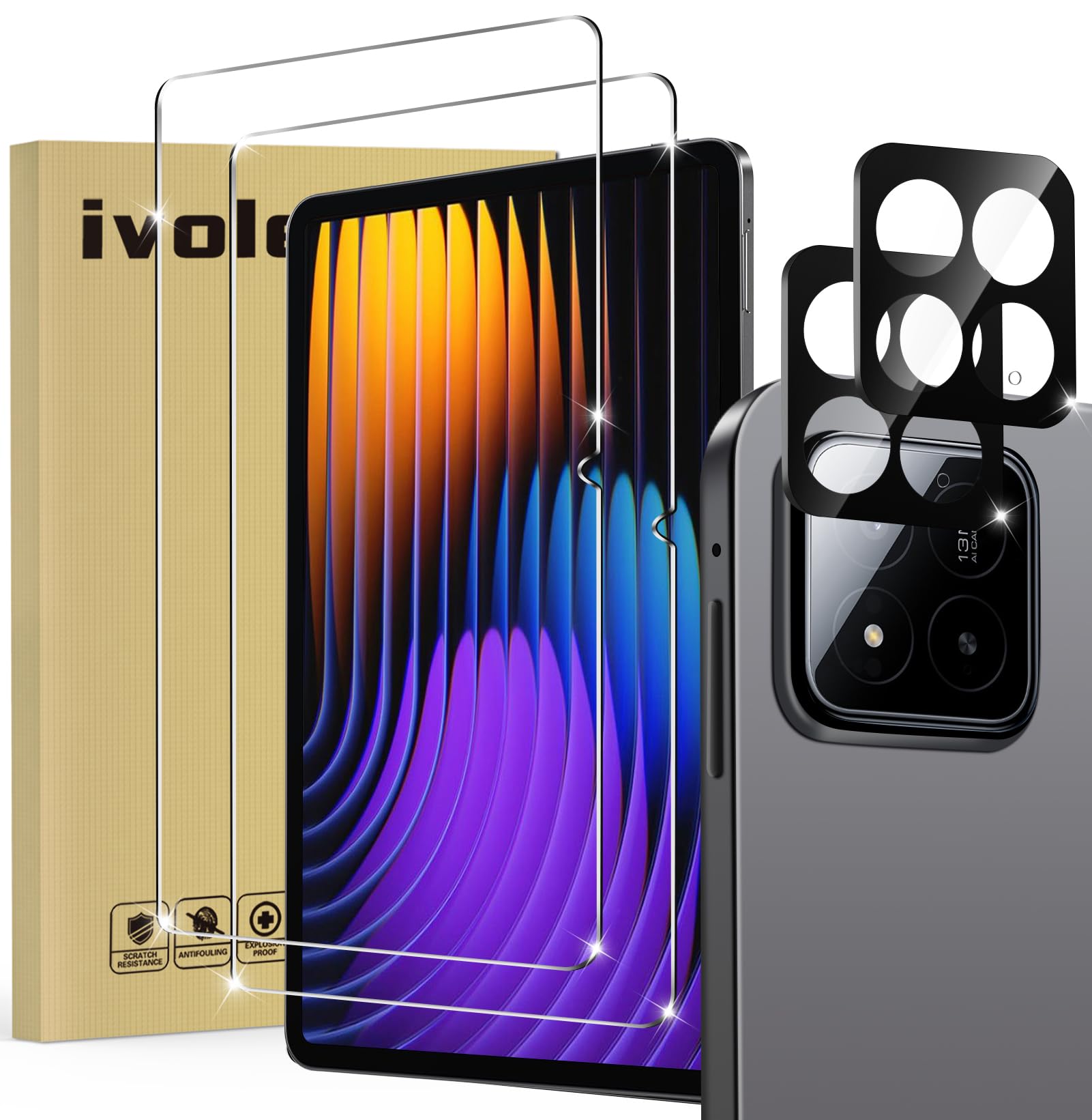 Ivoler 2 Pezzi Vetro Temperato per Xiaomi Pad 7/PRO 11.2"