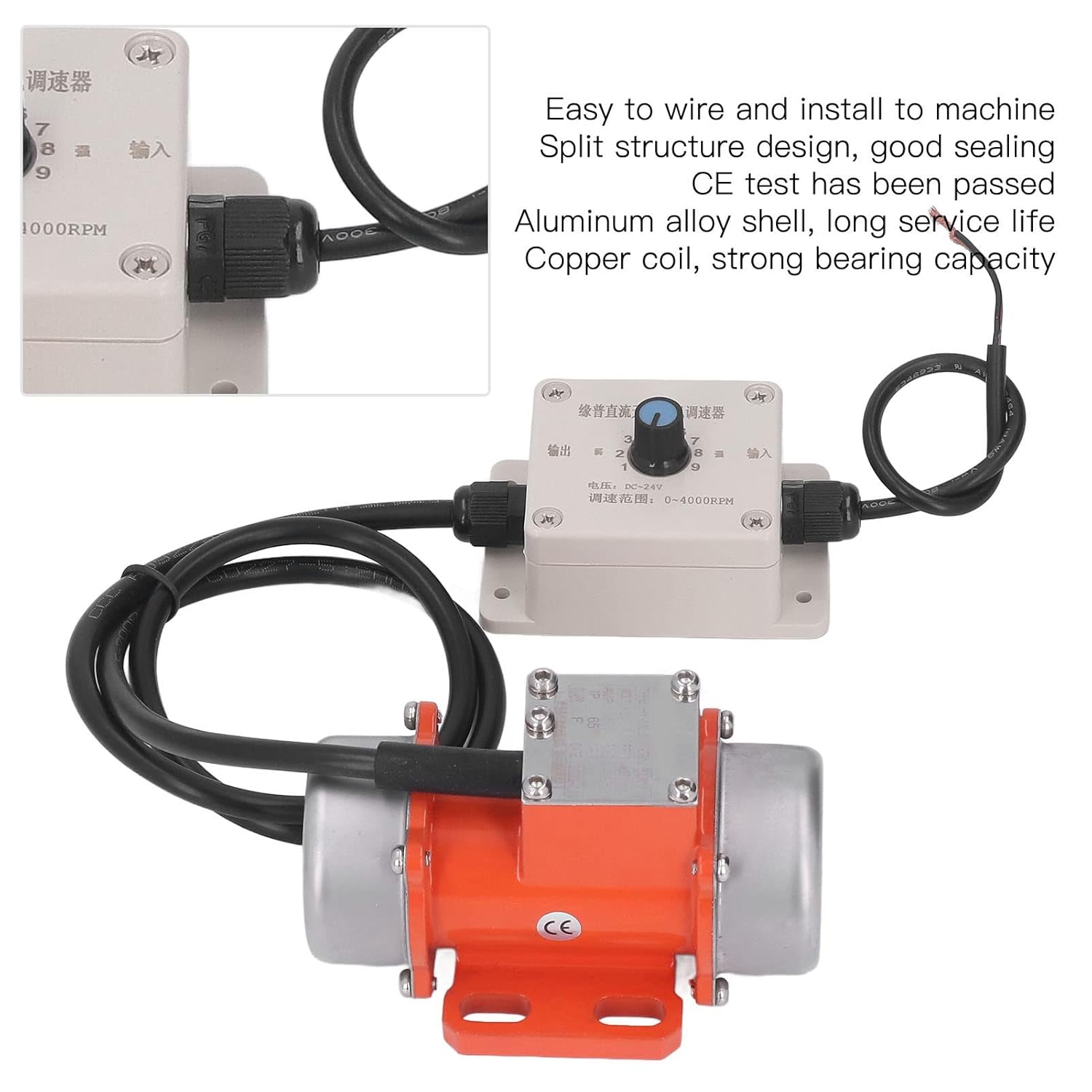 Motore Vibrante Elettrico 30W 4000 giri/min DC12V - immagine 3