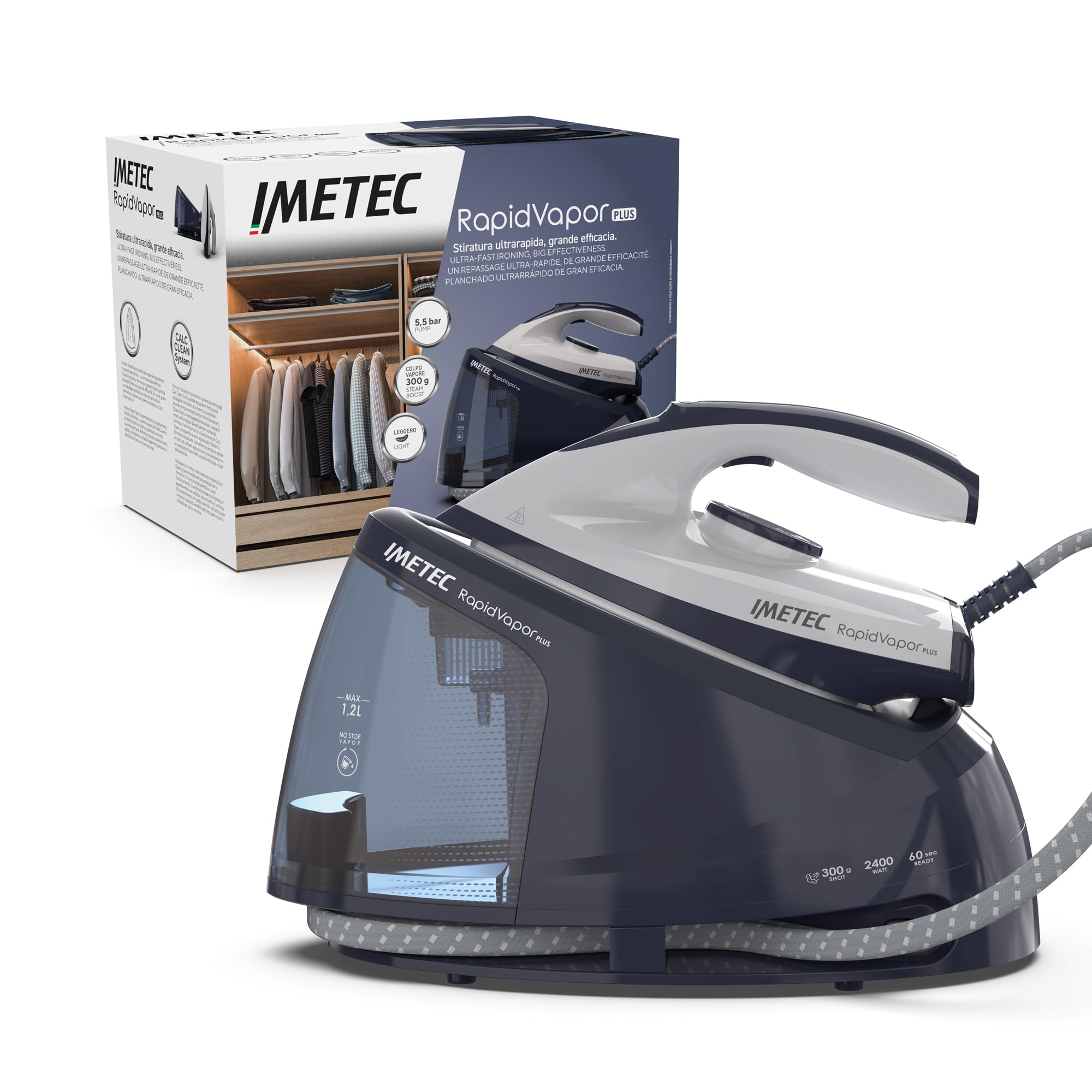 Imetec Rapidvapor Plus - Ferro da Stiro 1.2L