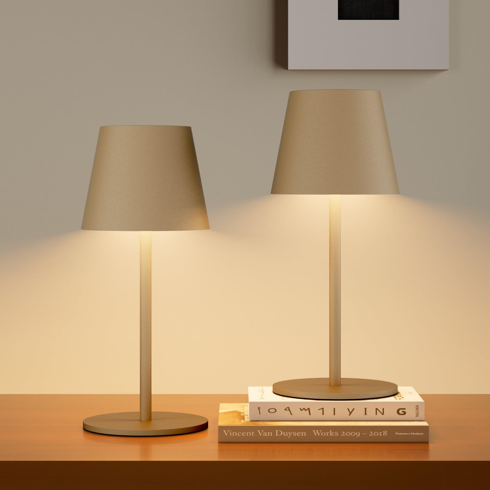 lundwa Lampade da Tavolo Senza Fili IP54, 2 Pezzi