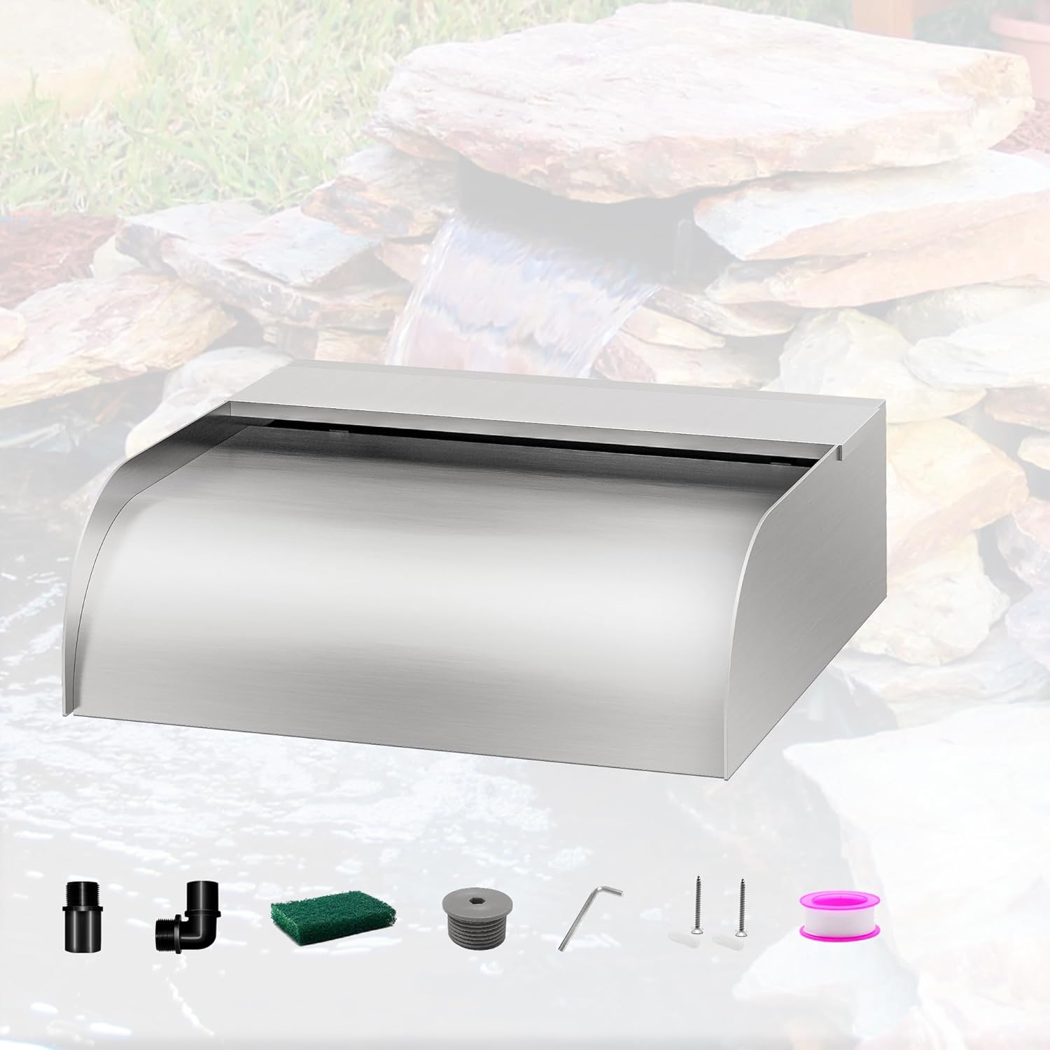 Longrunnew Kit Cascata Piscina Laghetto 30cm - immagine 1