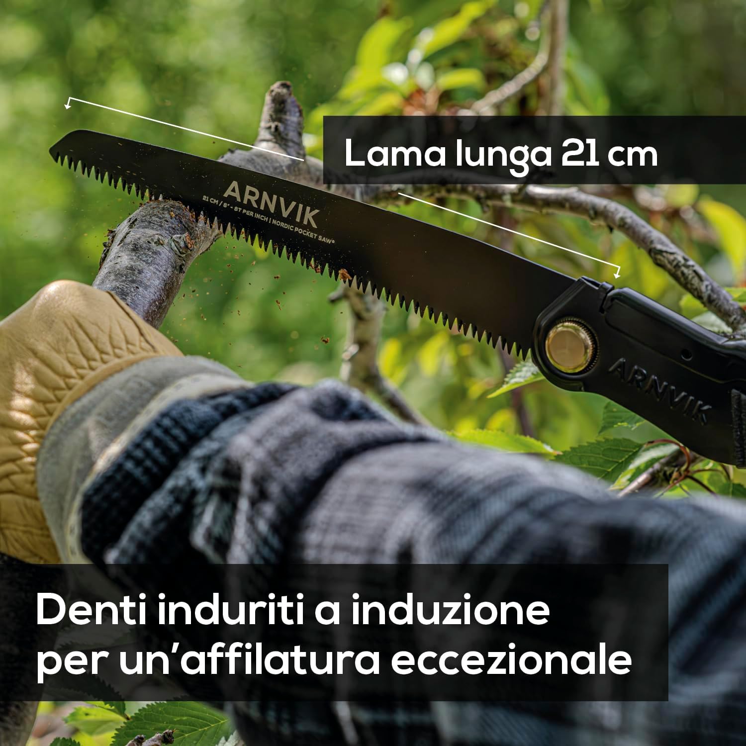 Nordic Pocket Saw Seghetto Pieghevole Arnvik 21cm - immagine 6