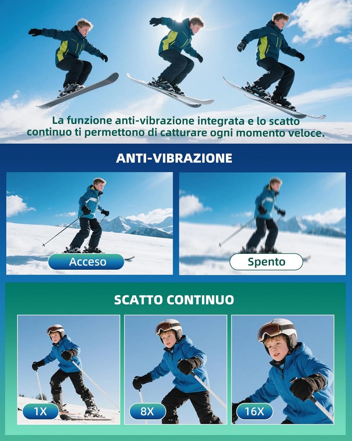 Fotocamera Digitale 4K 48MP Doppio Schermo con 32GB SD - immagine 5