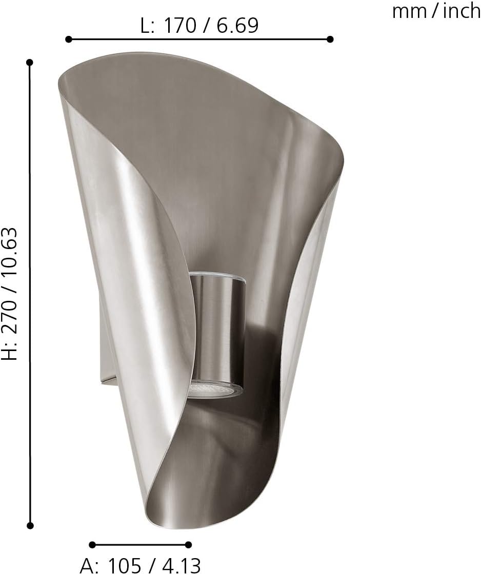 Eglo 94779 lampada da esterno, integrato, argento - immagine 4