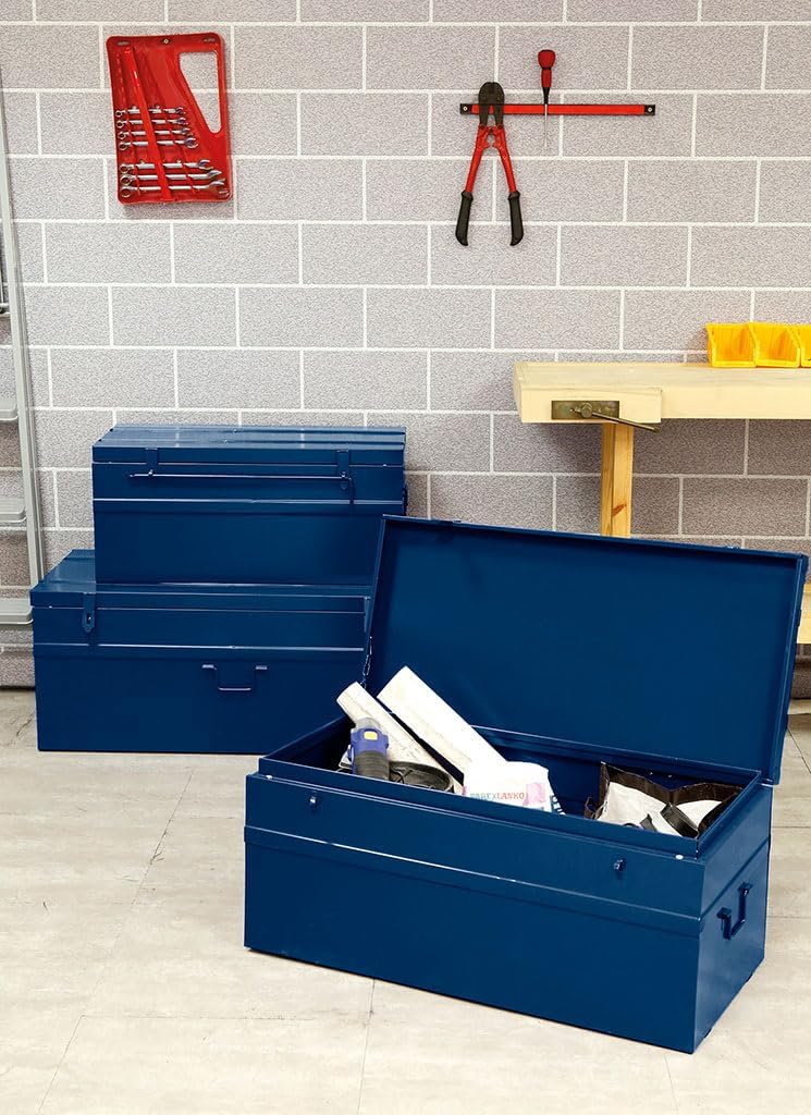 Cogex - Set 3 Bauli in Metallo Lucchettabili, Blu - immagine 5