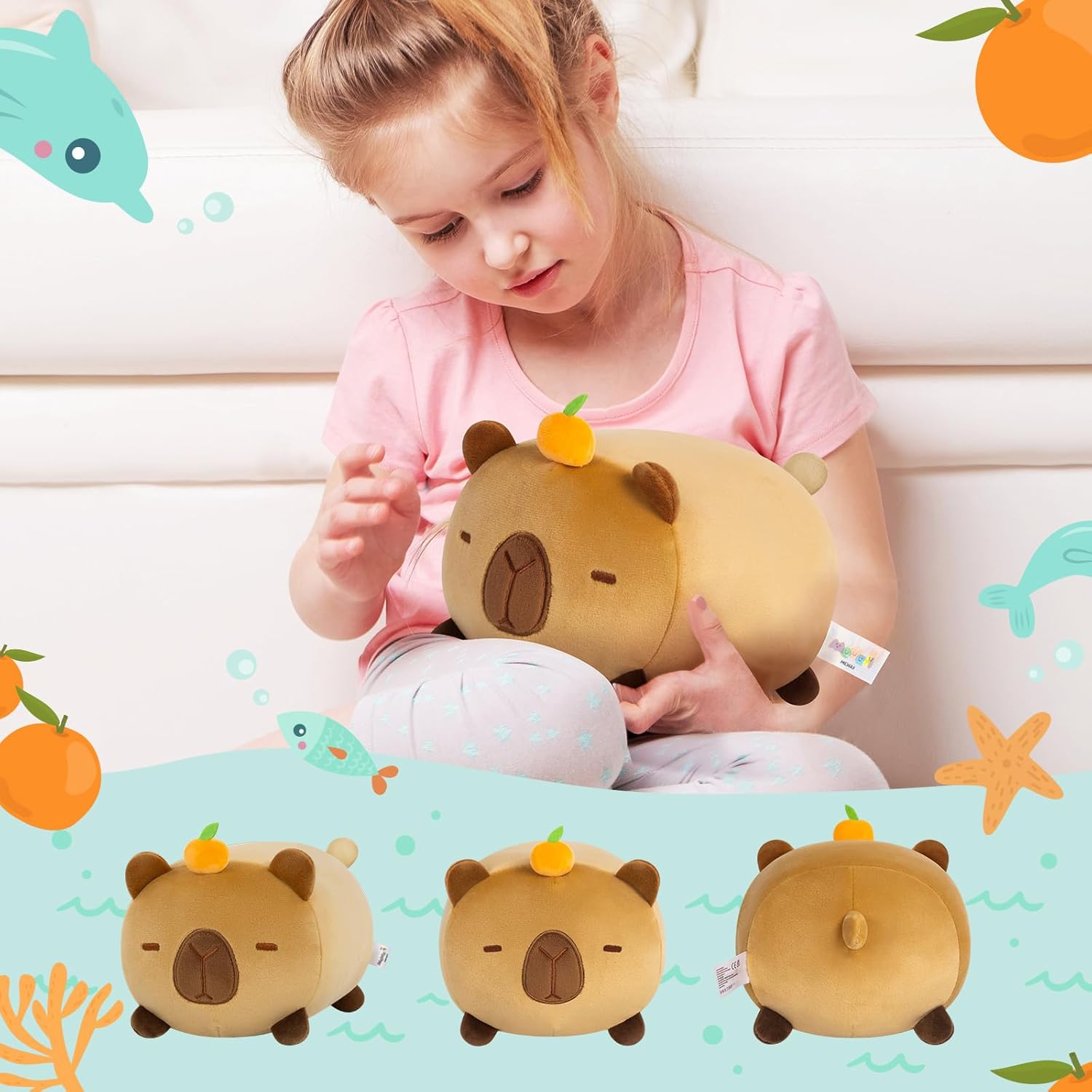 Mewaii Peluche Capibara Arancione 20CM - immagine 5